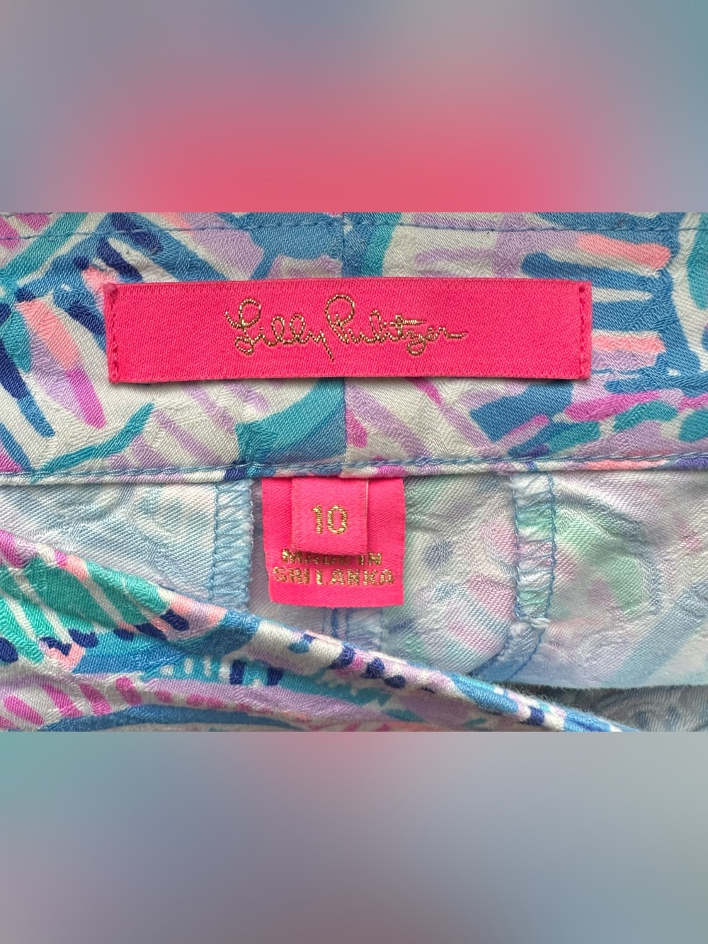 Lilly Pulitzer KELLY High Rise Skinny Ankle Pants - Happy As A Clam - Picture 2 of 6